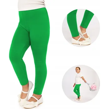 Dívčí legíny Dívčí legíny dlouhé viskózové MS10-130 Zelené 134