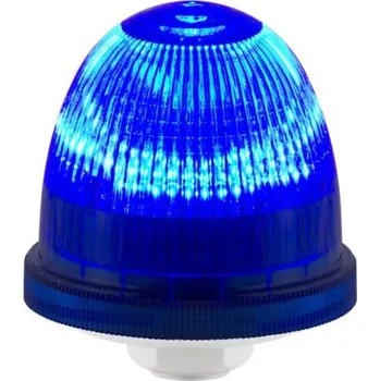 Maják Výstražný maják Blikající, stálé barva Modrá LED Montáž do panelu 12 → 24 V.