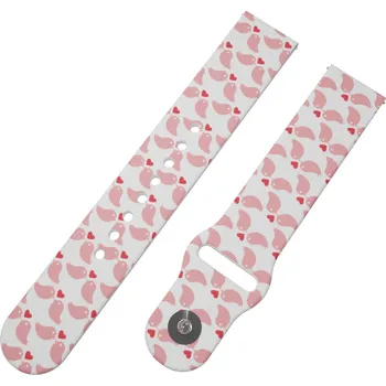 Chytré hodinky Strapido PTÁČCI SE SRDÍČKEM řemínek 22 mm