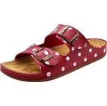 Dámské zdravotní pantofle MEDILINE S182-002 červená s puntíky vel. 41