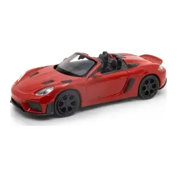 Dětské zboží Welly Porsche 718 Spyder RS model 1:34 stříbrné bez střechy (WE43856F-CW-STRIBRNE)