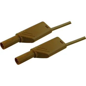 Měřicí kabel Hirschmann Test a Measurement MLS WS 50/2,5 bezpečnostní měřicí kabely lamelová zástrčka 4 mm lamelová zástrčka 4 mm 0.50 m hnědá 1 ks