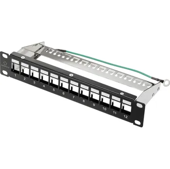 Switch Renkforce RF-4996626 12 portů patch panel 254 mm (10) nevybavený specifikací 1 U černá neosazený