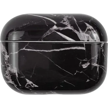 Pouzdro na mobilní telefon Mramorový obal z tvrdého plastu pro AirPods Pro - černobílý