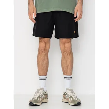 Pánské kraťasy Carhartt WIP Chase Swim (black/gold) L, černá