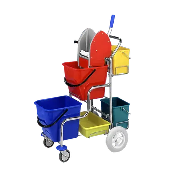 Úklidový vozík Schodový vozík Kamzík 2x5 l