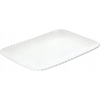 Servírovací tác Porcellana Bianca Momenti 20 x 13 cm bílý