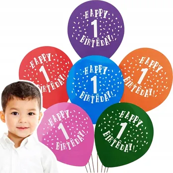 Balónek BAREVNÉ BALÓNKY K 1. NAROZENINÁM SADA BALÓNKŮ NA PRVNÍ NAROZENINY