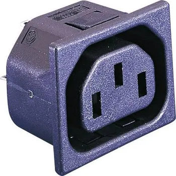 Elektrická zásuvka Bulgin PX0695/15/28 IEC zástrčka C13/C14 PX zásuvka, vestavná vertikální Počet kontaktů: 2 plus PE 10 A černá 1 ks