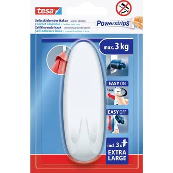 Izolační páska tesa Powerstrips XL Lepicí háček Oval bílá Množství: 1 ks