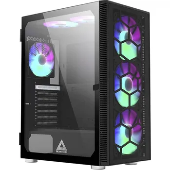 PC skříň MONTECH X3 Glass midi tower herní pouzdro černá
