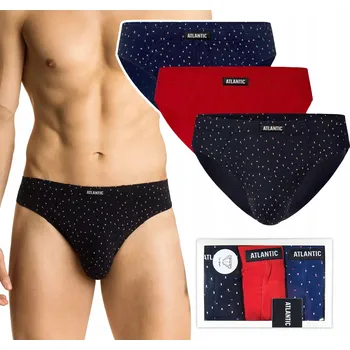 Slipy Pánské slipy 3-PAK sportovní ATLANTIC 3MP-118 - XL