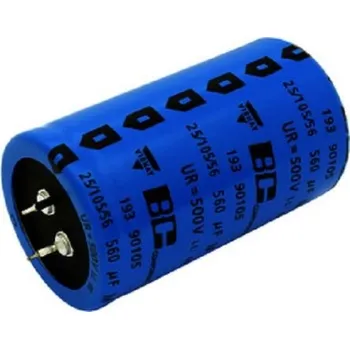 Kondenzátor Hliníkový elektrolytický kondenzátor 220 μFμF 500 V dcV dc, Nasazovací Elektrolytický Vishay