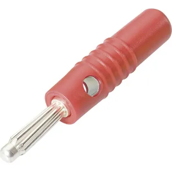 Krokosvorka Schnepp S 4004 L banánkový konektor zástrčka, rovná Ø pin: 4 mm červená 1 ks