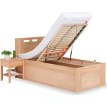 Zvýšené jednolůžko s úložným prostorem VALENCIA senior 90x200, masiv buk