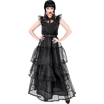 Karnevalový kostým Dámský kostým plesové šaty Wednesday Velikost: S