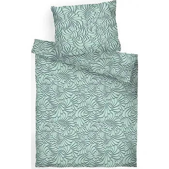 Povlečení Dadka Povlečení bavlna Iluze 2 mentol 140 × 200, 70 × 90 cm