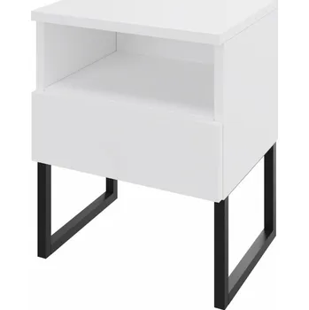 Noční stolek Noční stolek s nohami, šuplík a policí, zacvakávací, šířka 40 cm