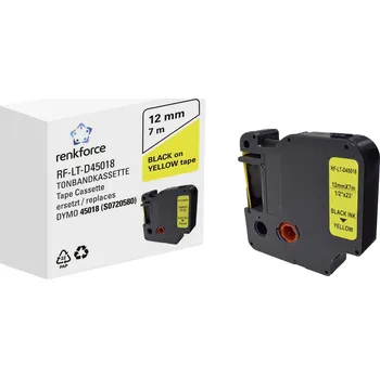 Tiskárna štítků páska do štítkovače Renkforce RF-LT-D45018 kompatibilní náhradní DYMO D1 - 45018 12 mm Barva pásky: žlutá Barva písma: černá 7 m
