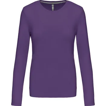 Dámská tunika Dámské triko s dlouhým rukávem Kariban K383 Barva: Fialová, Velikost: 3XL