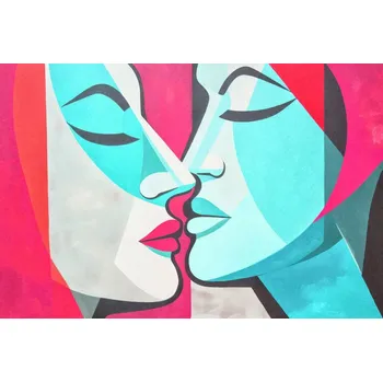 Plakát Plakát, Obraz - A Kiss Pink Teal, Andrea Haase