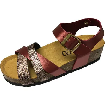 Dámská zdravotní obuv Dámské sandály BIOLife Carmen 736, červeno zlaté 36