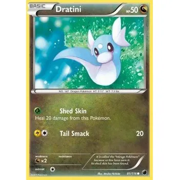 Karetní hra Pokémon PLF 081/116 Dratini - Plasma Freeze Stav: Excellent, Verze: NORMAL