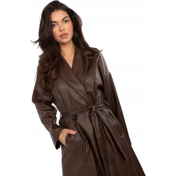 Dámský kabát Dámský kabát Rue Paris hnědý klasický bez kapuce univerzální velikost