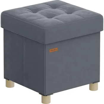 Obývací pokoj SONGMICS stolička s úložným prostorem skládací 38 × 38 × 40 cm břidlicově šedá