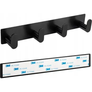 Věšák Háček bez vrtání BORG Hygiene černý