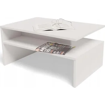 Konferenční stolek Konferenční stolek Matkam obdélníkový 90 x 60 x 45 cm bílý