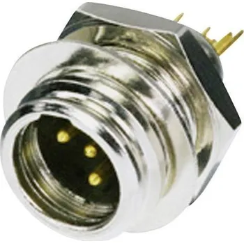 Elektrická zásuvka Rean AV RT4MP mini XLR konektor zástrčka, vestavná rovná Pólů: 4 stříbrná 1 ks