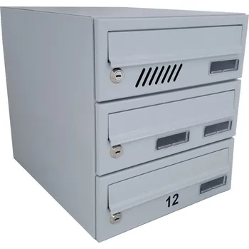 Poštovní schránka M30 schránka modulová 3ks jmenovka + jmenovka RAL 8002 / Hňedá