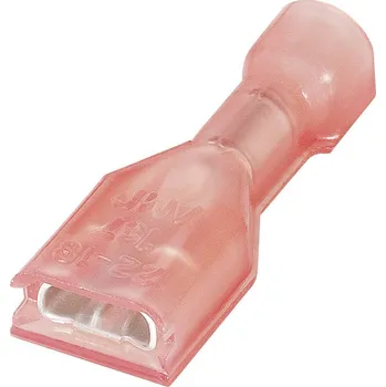 TE Connectivity 7-520366-2 faston zásuvka Šířka zástrčky: 2.8 mm Tloušťka konektoru: 0.5 mm 180 ° plná izolace fialová 1 ks