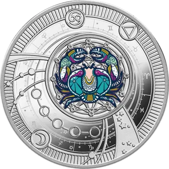 Kamerun: stříbrná mince Rak 2025 Proof v barvě 10 g