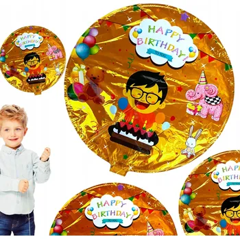 Balónek VELKÝ FÓLIOVÝ BALÓN HAPPY BIRTHDAY NAROZENINY 50 cm