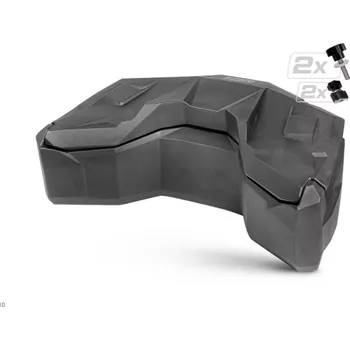 Zavazadlo na motocykl Prostorný uzamykatelný zadní box na čtyřkolku SHARK ATV Box AX145 / AX 145 pro SEGWAY AT10 barva černá, objem 145 litrů (vyroben z vysoce kvalitního nárazuodolného polyetylénu)