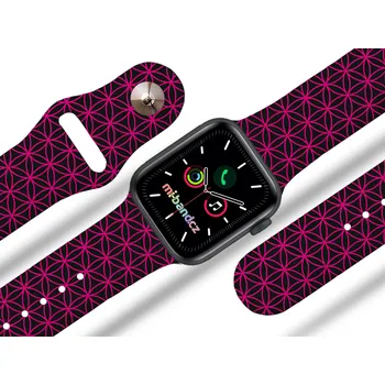 Ostatní příslušenství k chytrým hodinkám Mi-band.cz Apple watch řemínek geometrie fialová Rozměr: 42/44/45/46/49mm, barva designu: fialová