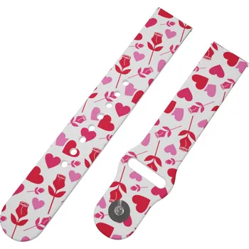 Chytré hodinky Strapido SRDCE A RŮŽE řemínek 22 mm