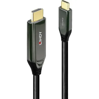 Audio kabel LINDY USB-C® kabelový adaptér USB-C ® zástrčka, Zástrčka HDMI-A 3.00 m černá 43369 8K UHD HDMI kabel