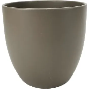 Květináč Keramický květináč Basel matný 16 cm světle šedý, 2. jakost