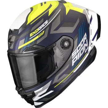 Helma na motorku Moto přilba SCORPION EXO-RACE AIR KOBRA FIM2 matná modro/fluo žlutá XL
