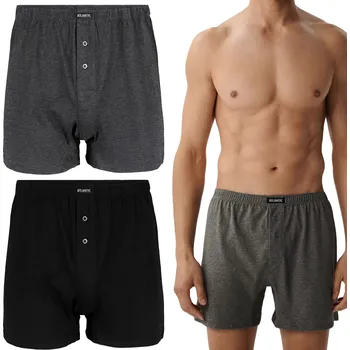Boxerky Pánské boxerky ATLANTIC 2BMB-003 100% bavlna volné, 2 kusy v balení - L