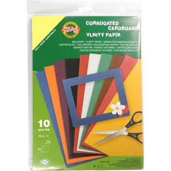 Set školních potřeb Vlnitý papír 9758 - pastelový žlutý