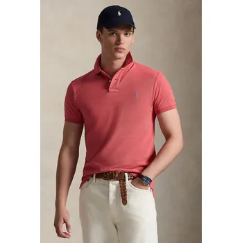 Pánské tričko Bavlněné polo tričko Polo Ralph Lauren 710536856. růžová 38X, vel. XL