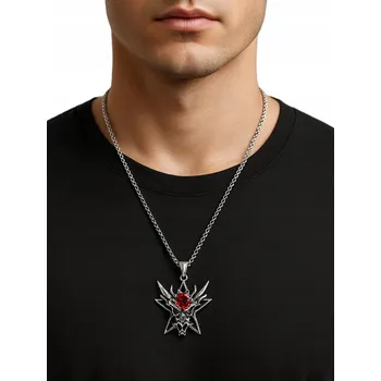 Náhrdelník Pánský Náhrdelník Hlava Draka Přívěsek Divoký Hon Punk Gothic