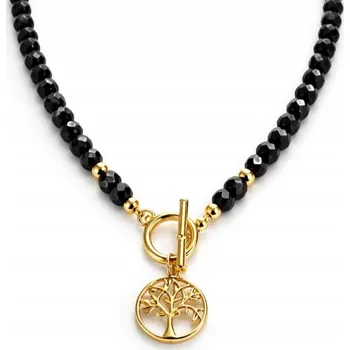 Náhrdelník Dámský náhrdelník z pozlaceného turmalínu ocel 316L Valentýn