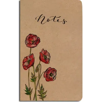 Baloušek Notes linkovaný - A5 - kraft - Vlčí mák