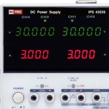 spínaný zdroj Napájecí zdroj stolice 4výstupový 0 → 30V 1 A, 3 A 195W