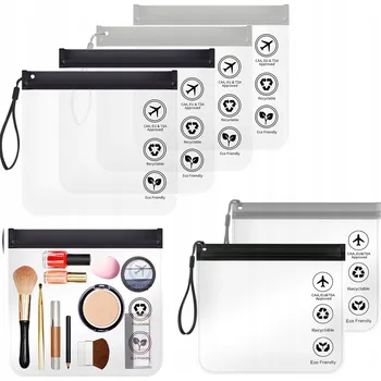 Cestovní taška 6X AUCUU Kosmetická taška 1L Průhledná Do Letadla 20x20 cm